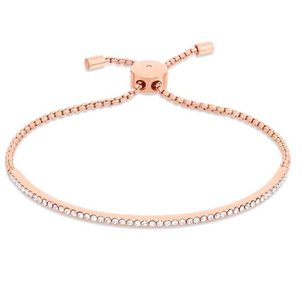 Michael Kors Pave Bar Slider Rose Gold Slider Bracelet.